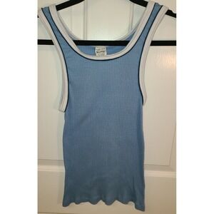 Vtg 80's Skipper Mens Light Blue Tank Top Size XLarge (46-48)